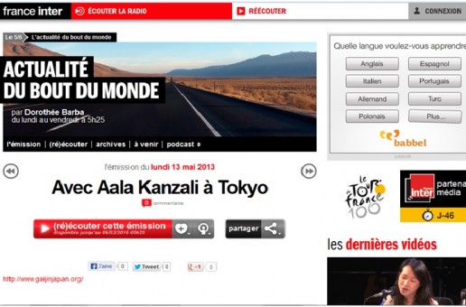 Mon interview actualités sur France Inter