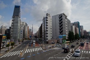 Tokyo - Yokohama à pieds - vue sur rue Tokyo